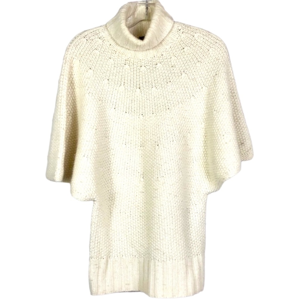 Karoo Mike Eisen Ivory Soft Cozy Turtle Neck Dolman Sleeve Sweater Size 2